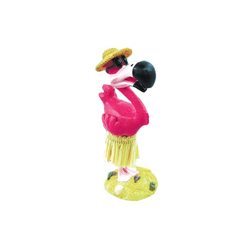 KC Hawaii Hula Flamingo Mini Dashboard Doll 4.3 inch