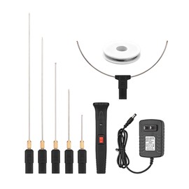 24W Handheld Electric Foam Cutter Kit with 5 Straight Tips & 1 Arch Tip Constant Temperature Portable Foam Cutting Pen Hot Wire Cutter Styrofoam Cutting Tool Engraver