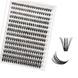 False Eyelashes Clusters 280 Pcs Individual Cluster Lashes 30D Lash Clusters Extensions DIY Eyelash Extension(30D-D,9-16mix)