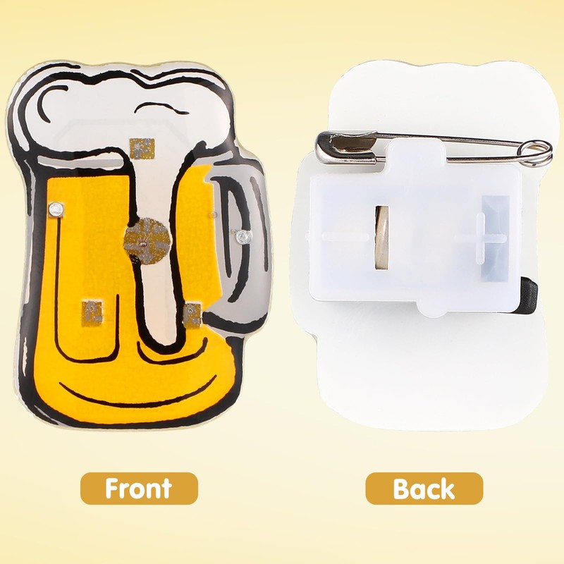 Toyvian Spilla a LED a forma di boccale di birra,