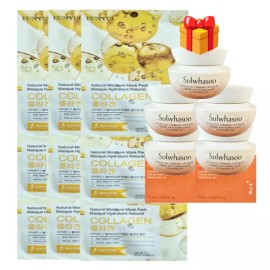Sulwhasoo 콜라겐마스크팩 8매 구매시 설화수 탄력크림 EX(신형) 15ml×5개 (총75ml) 케이스제품 추가 Collagen Mask Pack 8 Sheets with Purchase of Sulwhasoo Elastic Cream EX (New) 15ml×5 (Total 75ml) Case Product Added