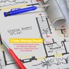3 Pack Solid Carpenter Pencil with 21 Refill, Long Nosed