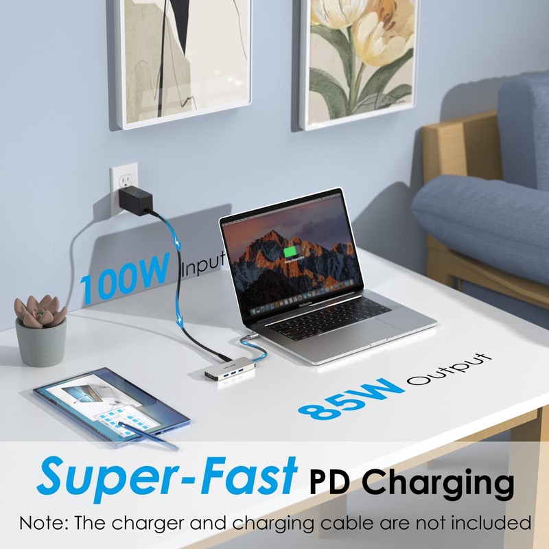 WAVLINK 7-in-1 USB C Docking Station, Multi-Port Adapter, 4K HDMI