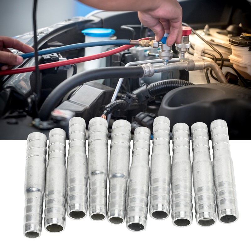 50 Pcs Air Conditioning Hose Barb Fitting Aluminum Pipe Connector
