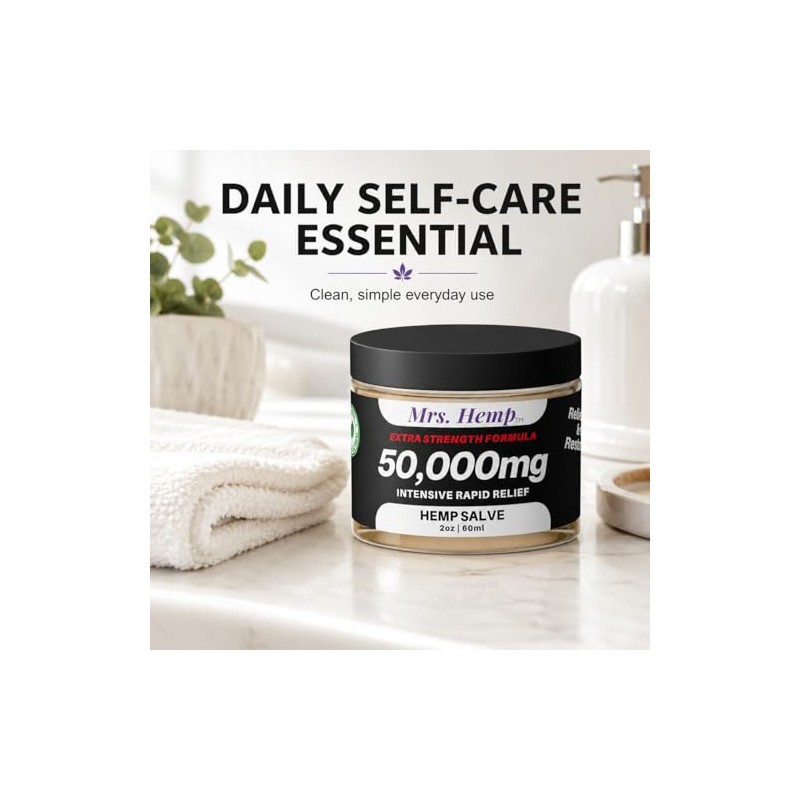 Mrs. Hemp 50,000mg Salve, Whole Body Topical Application for Hands,