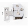 Glass Door Hinges, Suitable for 5-8mm [Silver] (2 Pairs =