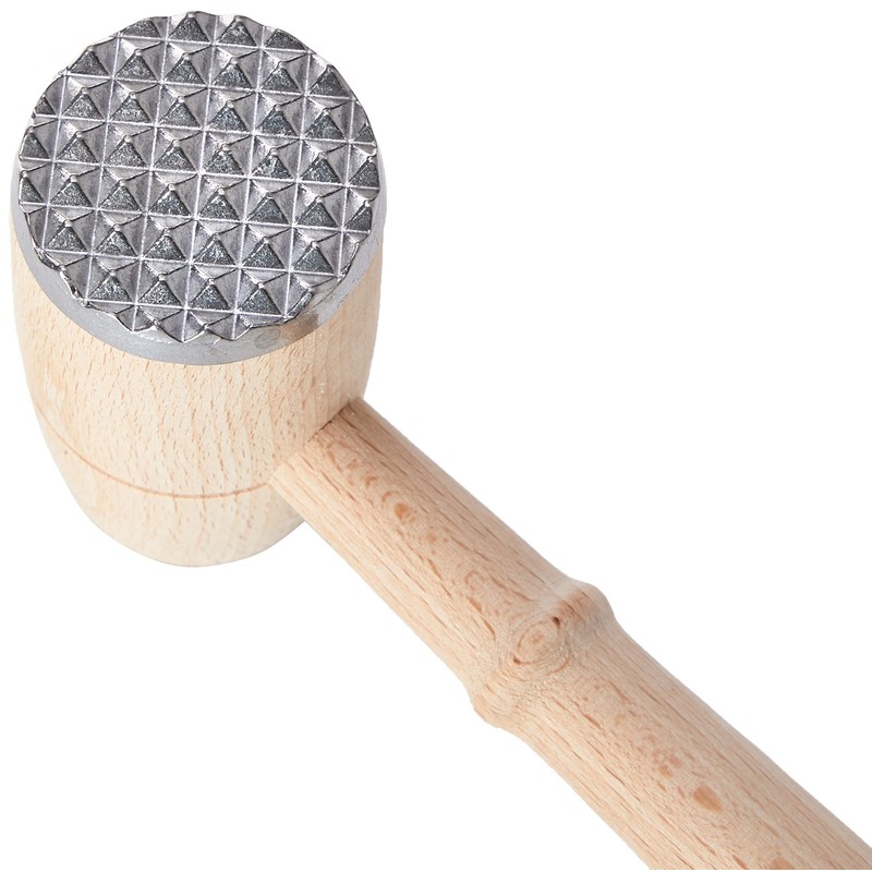 T&G Meat Hammer with Metal End in FSC Beech