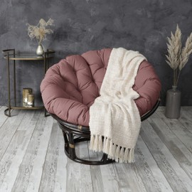 Sorra Home Papasan Cushion, 44 in x 44 in x 4 in, Mauve