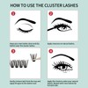 FADVAN Cluster Eyelash Extensions 280 Pieces Curl D Eyelashes Individual