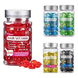 Capsulas Capilar Vitamina Aceite Suero Nutrición 6 Frascos