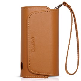 [20+ Colours] e-smoQ Case Compatible with IQOS Iluma, High-Quality Case for Starter Set (Brown)