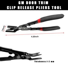 Sylvil Panel Clip Removal Plier, Automotive Door Panel Upholstery Trim Clips Removal Tool Pliers, Remove Push Pin and Press in Trim Clip Fasteners Lift Action Plier, Car Accessories (Black)