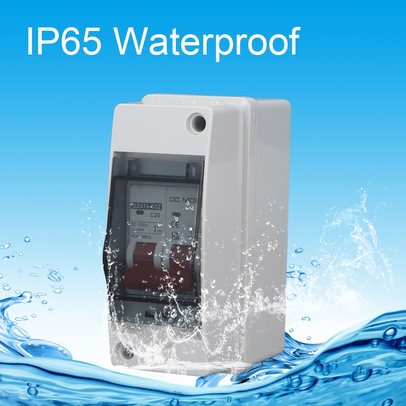 2P Photovoltaic System DC Miniature Circuit Breaker Solar IP65 Waterproof