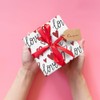 Love Wrapping Paper, Wedding Wrapping Paper With Red Heart and
