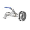 QWORK Drum Faucet for 55 Gallon Steel/Plastic Drum, 2" Stainless