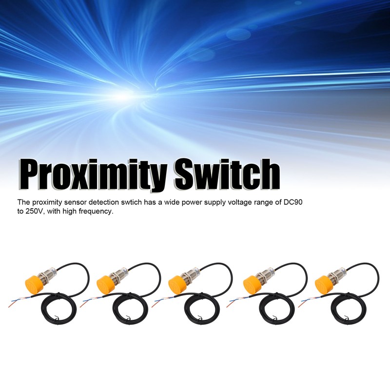 5 Pcs Proximity Switch PNP Normally Open 20mm Detection IP65