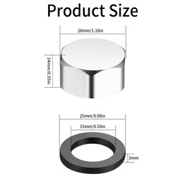 Pack of 6 Stainless Steel Caps, Hose Caps, Hexagonal 3/4 Inch, Drain Preventer Blanking Plugs, Internal Thread End Cap, Sealing Caps, Pipe Cap, Stainless Steel Fitting with Hose Washers