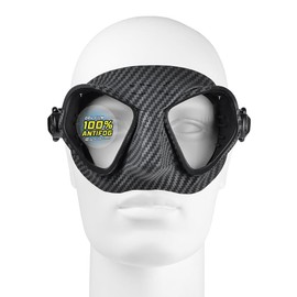 C4 Condo-R Diving Mask for Apnea, Diving, Snorkelling and Diving with Bottles, Model Black - Snake Camu - Carbon (ARBON ANTIFOG)