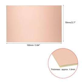 12Pcs Single Sided Copper FR-4 PCB Clad Coated 100mmx70mm Wide Use Circuit Board Prototype for Test