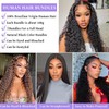Real Hair Wefts for Sewing Invisible, Water Wave Bundles, Remy