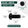 #10-24 x 1/2" Button Head Torx Security Screws, 304 Stainless