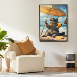 PRASIO Cat Diamond Art Kits for Adults Beginners, Cute Cat Diamond Painting Kits for Adults, DIY 5D Full Drill Gem Art Kit, Easy Diamond Dots for Adults for Gift Home Decor 12x16 Inch