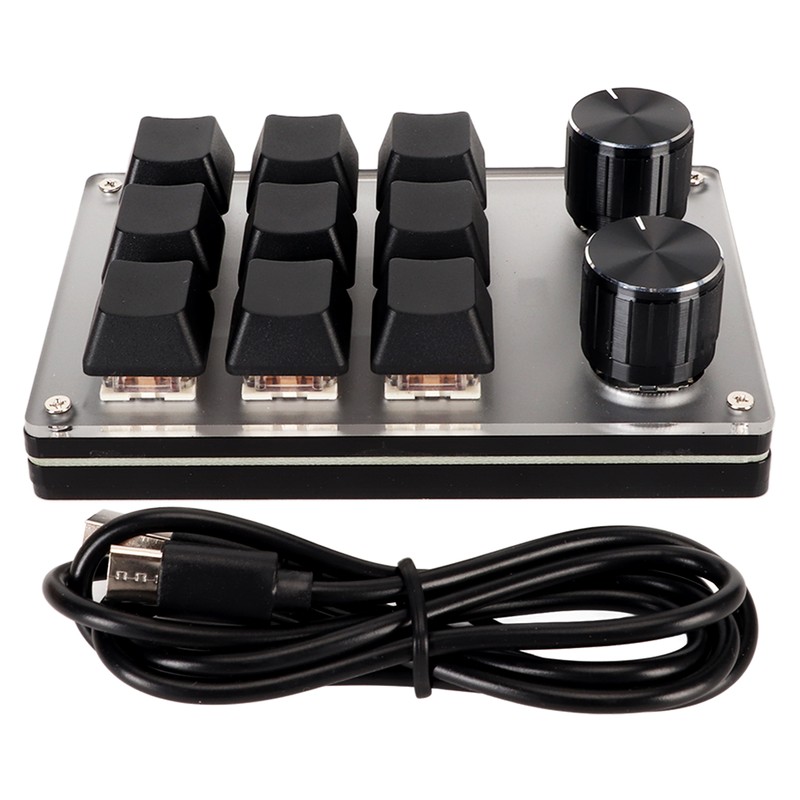 Red Switch Macro Keyboard Plug and Play Ergonomic Customized Knobs