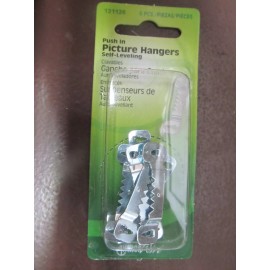 Hillman Sawtooth Pushpin Hangers Self-leveling Hillman #121126 6 pieces  NEW