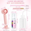 Kit Shampoo Espuma Para Pestañas Y Brocha Para Extensiones
