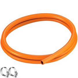 Jiusion 2M British Standard Gas Pipe Set - 8 mm Inner Diameter PVC LPG Hose + 2 Installation Clips, Durable and Delicious
