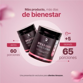 B Life Myo y D-Chiro Inositol 65 Porciones Mezcla de 40:1 Myo & D-Chiro Inositol Platinum 266.5 Gramos.