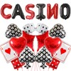 20 Pcs Casino Themed Party Balloons Playing Cards Foil Balloons