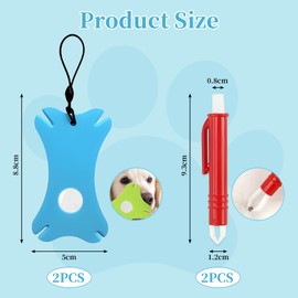 jatimdotina Zeckenzange für Hunde Katze Mensch, 4er Set Zeckenzange Zeckenkarte mit Lupe, Einfacher und Sicherer Zeckenentferner für Zecken Jeder Größe