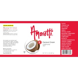 Amoretti - Coconut Cream Compound 8 oz - Natural Flavors, Shelf Stable Even After Opening, Certified Kosher, TTB Approved, Perfect for Baking Applications & Beverages