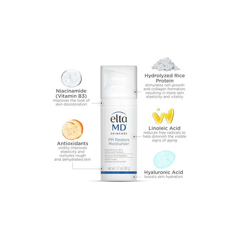 Elta MD Crema Hidratante Restauradora Pm Restore Moisturizer 48g