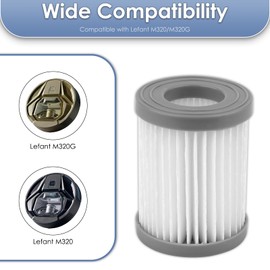 MIBUMIKI (6 Pack) M320 HEPA Filters Replacement Compatible with Lefant M320/ M320G Robotic Vacuum Cleaner Filter Kit, Upright Filter, Canister Filters, Vacuum Filters Accessories Kit