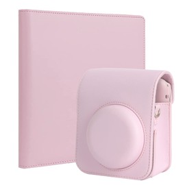 256 Pockets Mini Photo Album with Camera Case for Instax Mini 12 Camera (Pink)