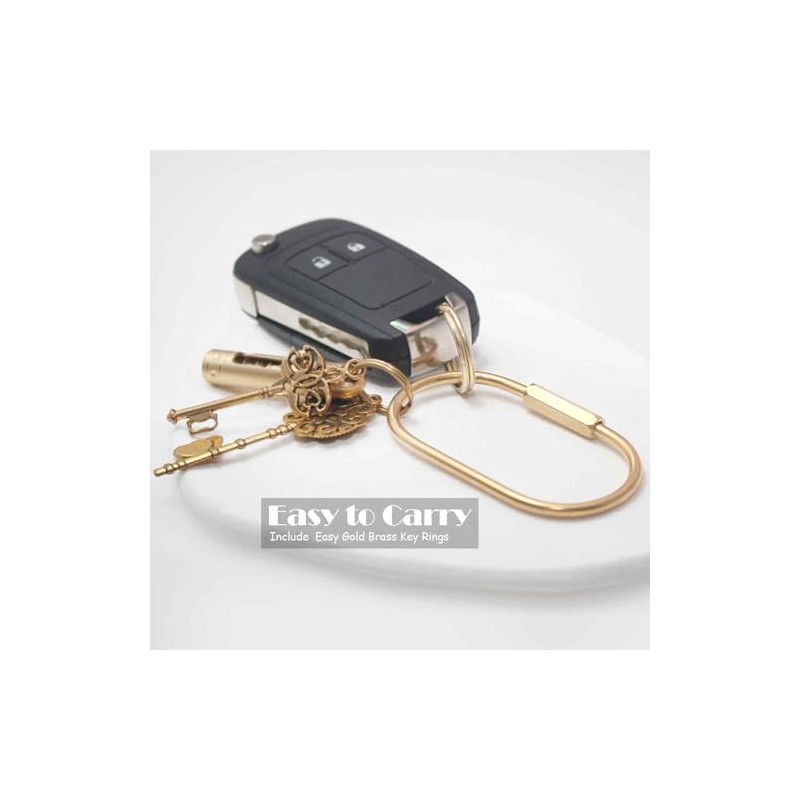 Elegant Gold Brass Key Rings - Purse Bag Charms &