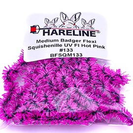 Hareline Badger Flexi Squishenille UV #133 Medium Fl Hot Pink