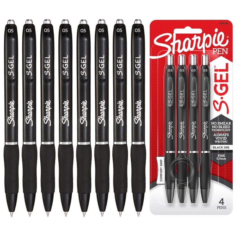 Sharpie S-Gel Pens | Fine Point 0.5mm | Black Ink