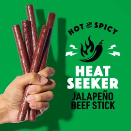 Lorissa's Kitchen Premium Grass-Fed & Finished Beef Jerky Snack Sticks 12-Pack: Jalapeno Flavor, 8g Protein, Certified Free from Top 9 Allergens, Gluten-Free, Non-GMO, Zero Sugar, Keto, Paleo