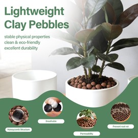 Halatool 16LB Organic Clay Pebbles 4mm-16mm Leca for Plants Lightweight Hydroton Clay Pebbles for Hydroponics Gardening Orchids Drainage Decoration Aquaponics