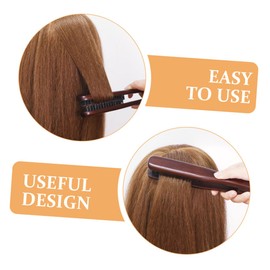 TOVINANNA Clamp Hair Brush Straightening Comb Anti-static Shape Hair Styling Tool for Smooth Lightweight Portable for Travel Use