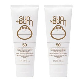Sun Bum Mineral Spf 50 Sunscreen Lotion Vegan and Hawaii 104 Act Compliant (Octinoxate & Oxybenzone Free) Broad Spectrum Natural Sunscreen With UVA/UVB Protection 2 Pack