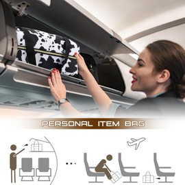 Travel Duffel Bag Foldable Weekender Overnight Bag for Men Women Lightweight Carry on Tote Bag For Spirit Airlines Cow Print with Shoulder Strap