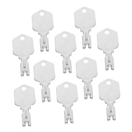 Zerodeko 10 Pcs Durable Forklift Key Set Compatible Models Reliable Replacement Ignition Switch Keys for Heavy Equipment Quick Unlock