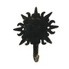 Set of 3 Decorative Cast Iron Sun Face Hooks -