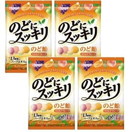 Kasugai Throat Refreshing Fruit Assortment, 4.2 oz (118 g) x 4 Bags