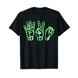 Subtle Stoner Funny Weed- Sign Language 420 T-Shirt