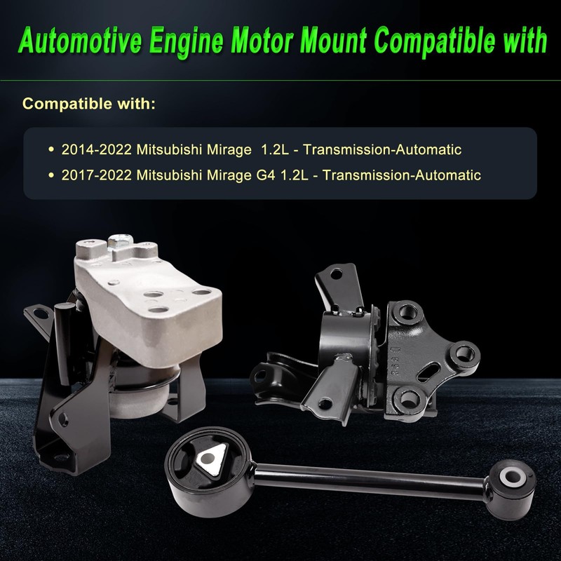 SHERXIBO Engine Motor Mount for Mitsubishi Mirage 2014-2022, Mirage G4